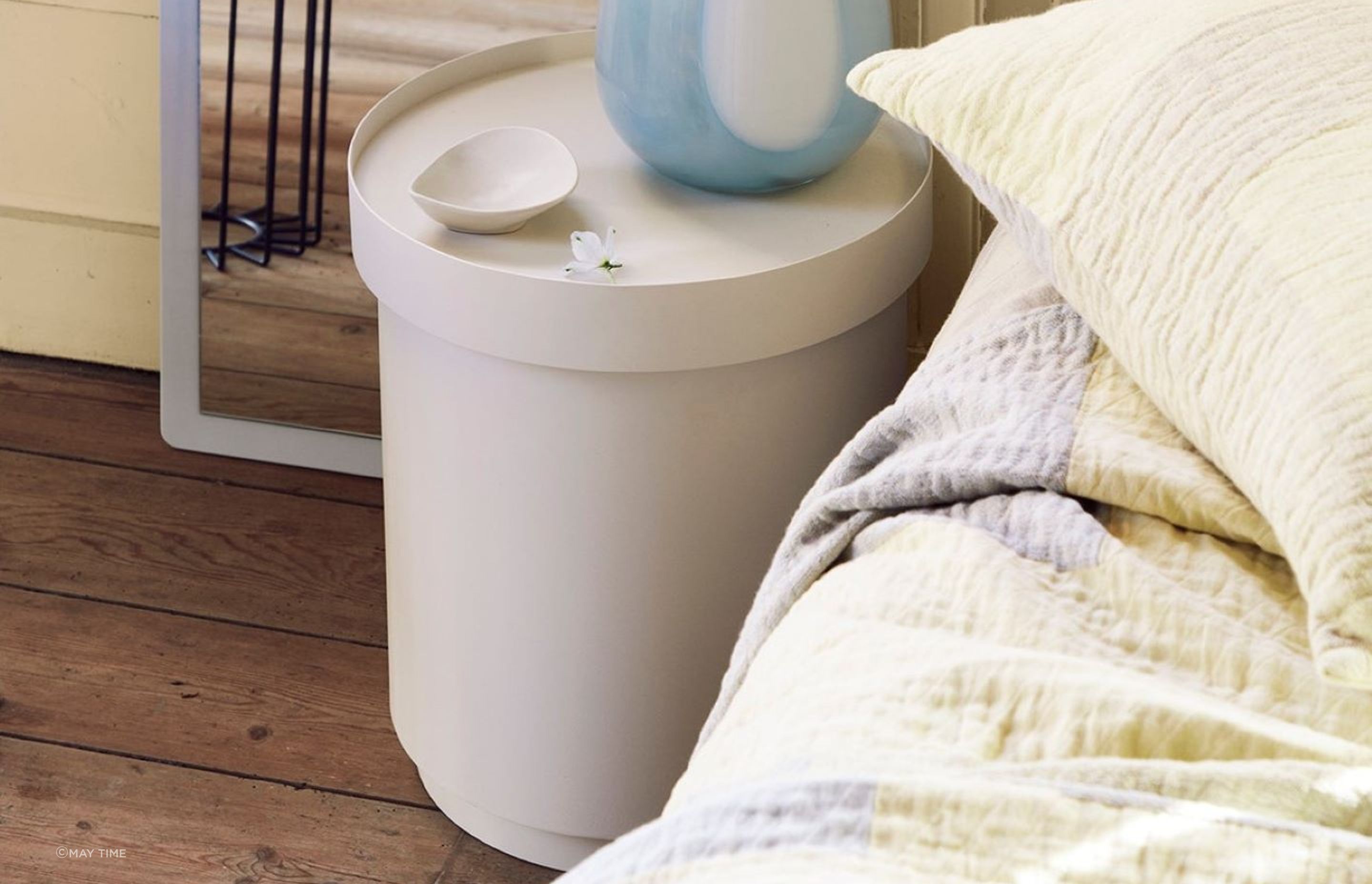 The versatile Broste Ninna Storage Side Table makes for a perfectly functional and stylish bedside table.
