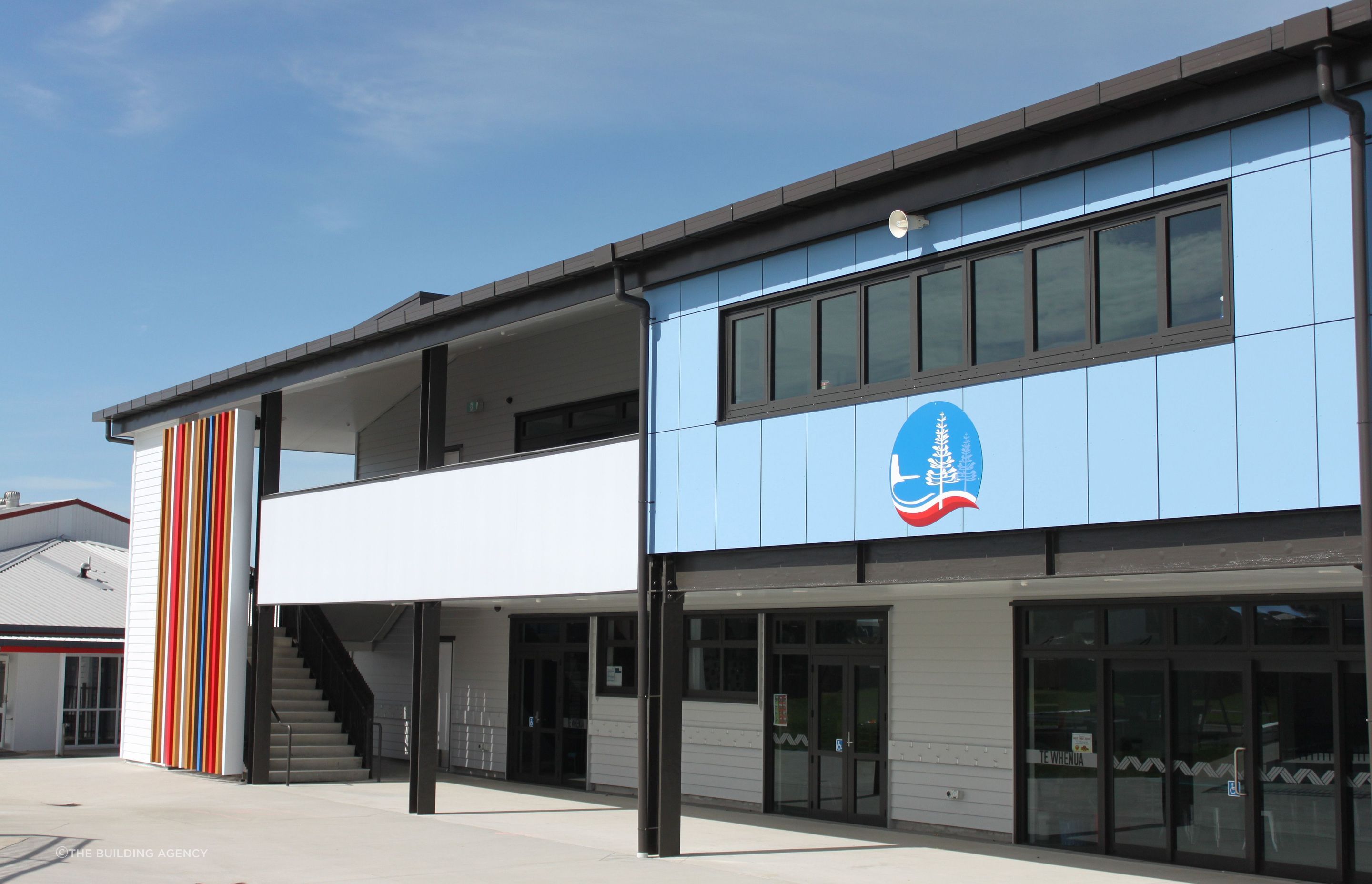 "Adding colour, texture, and design to the façade can add to the joy of coming to school by creating bright or colourful structures." Picture: Browns Bay Primary.