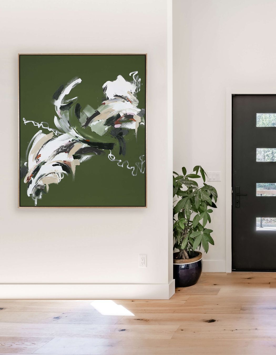 Brushy Hill by Lee J Morgan is an uplifting piece framed in native Tasmanian Oak