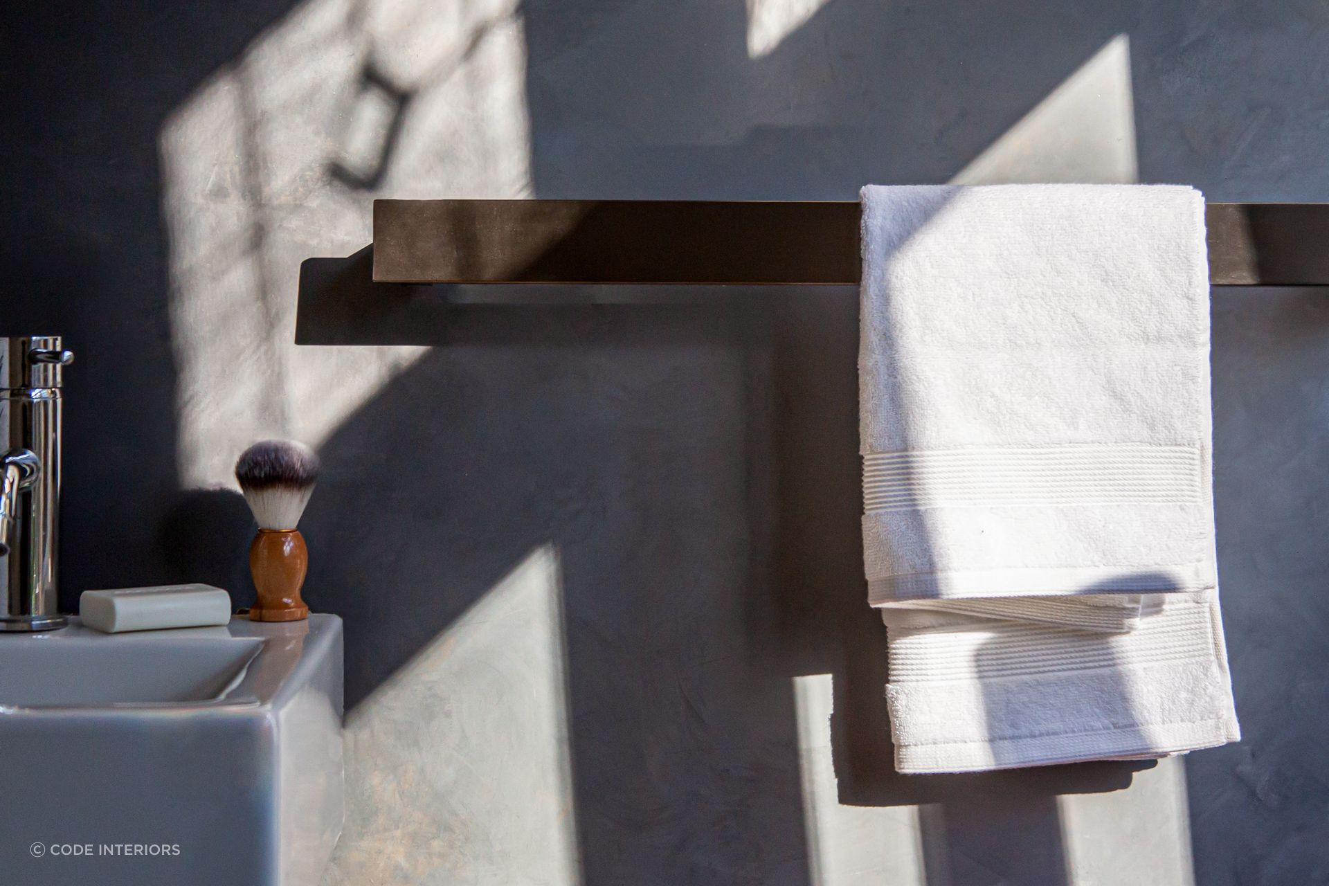 The Code Square Single Bar Heated Towel Rail shows how stylish these products can be.