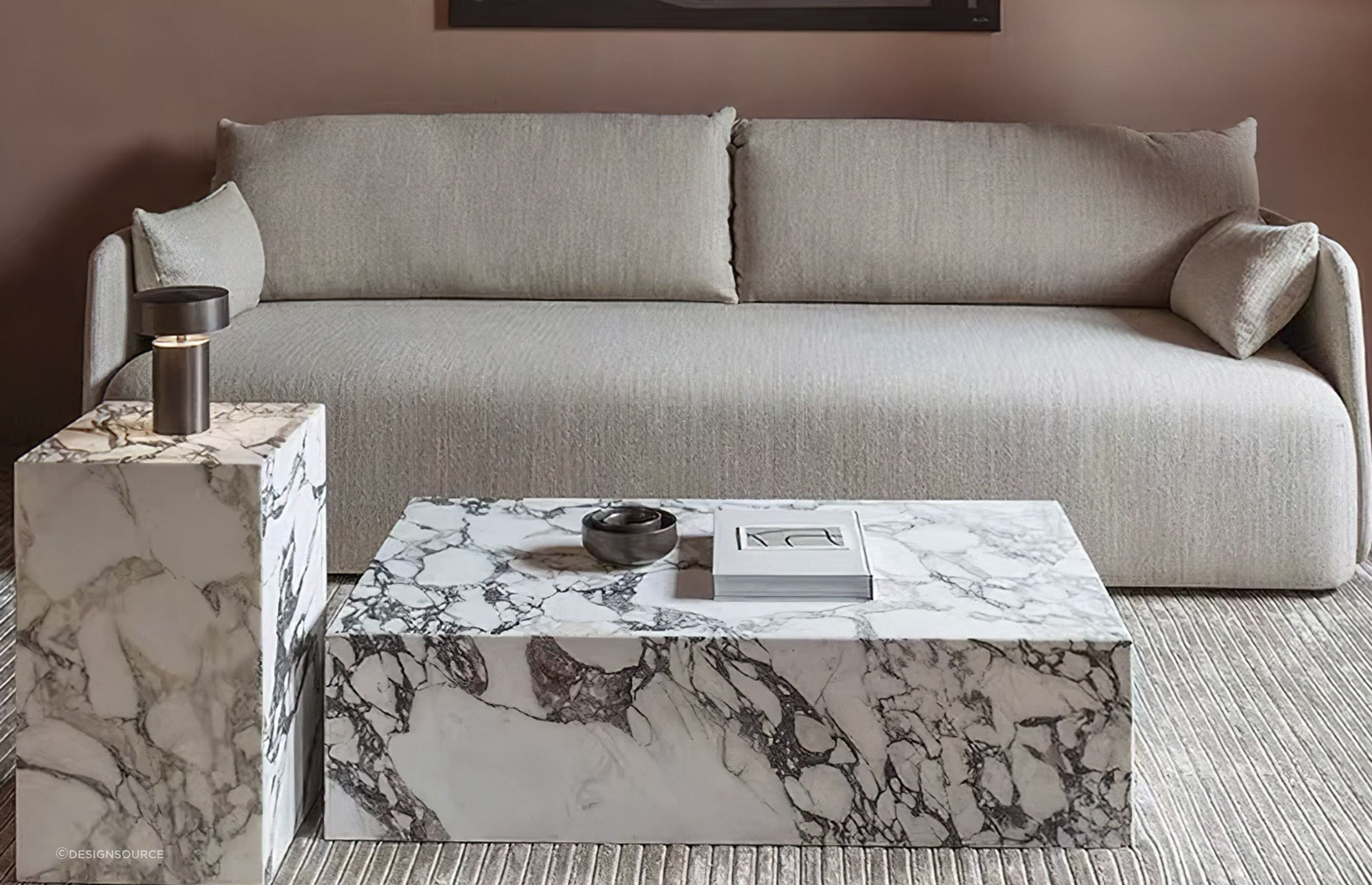 The beautiful Italian marble plinth of the Calacatta Viola Cube or Side Table will instantly create be the highlight of a room.
