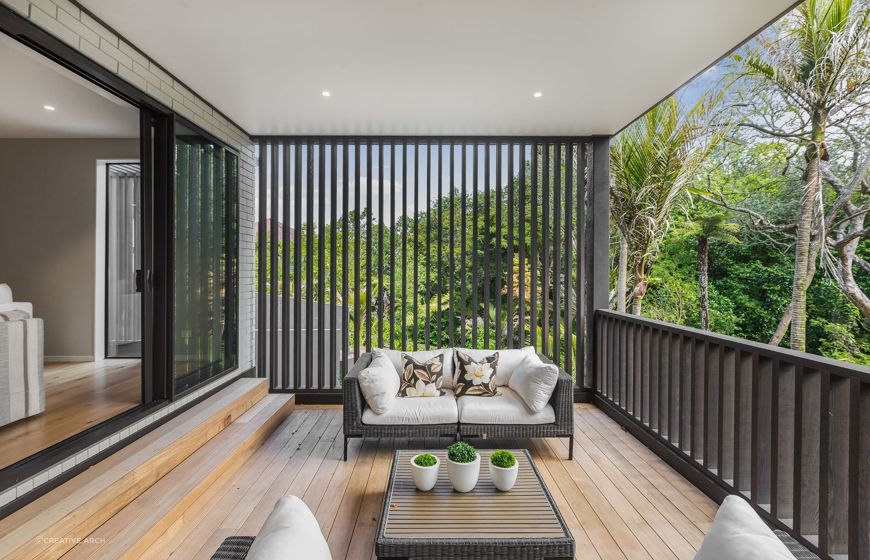 Wooden balustrades can work wonders, especially when designed in a seamless and cohesive way as seen here in this stylish residence in Campbells Bay.