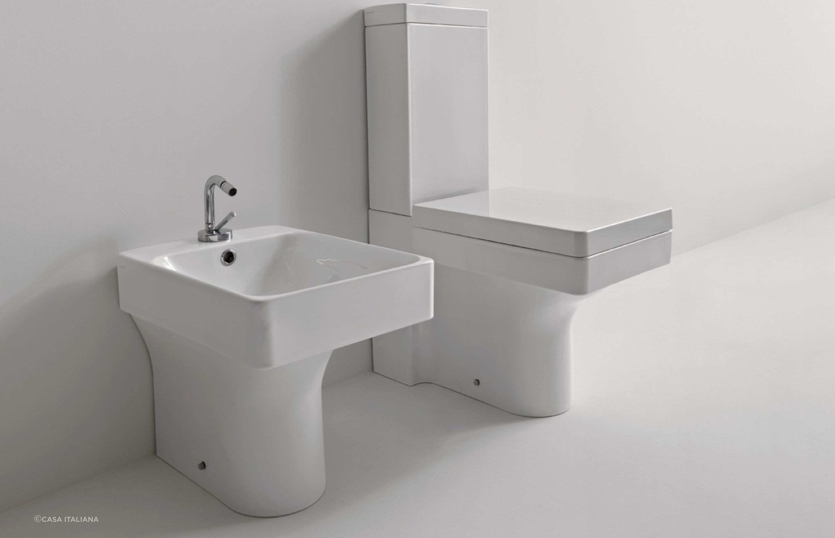 A unique choice with the Cento Rectangular Close Coupled Toilet by Kerasan.
