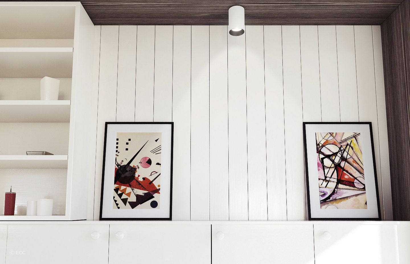 The D Curve Downlight by Brightgreen features a stylish surface mount.