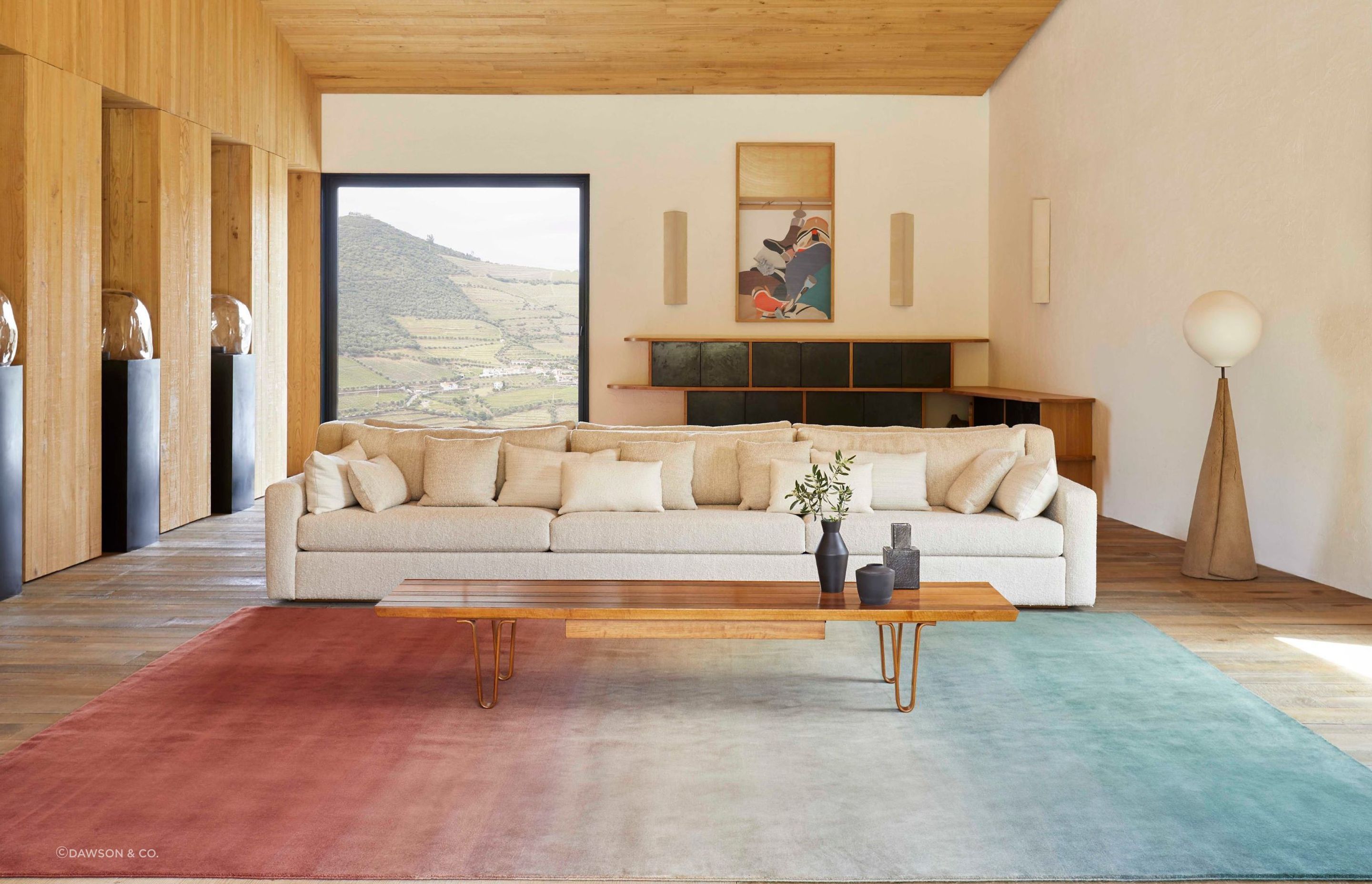 A quality choice like the Degrade Rug by Patricia Urquiola can effortlessly elevate a living room.