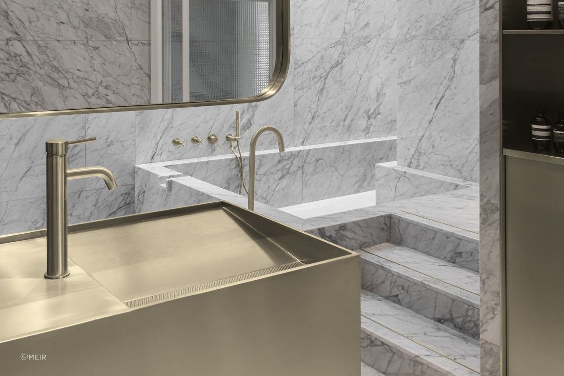Piccola Tall Basin Mixer Tap with 130mm Spout - Tiger Bronze
by Meir