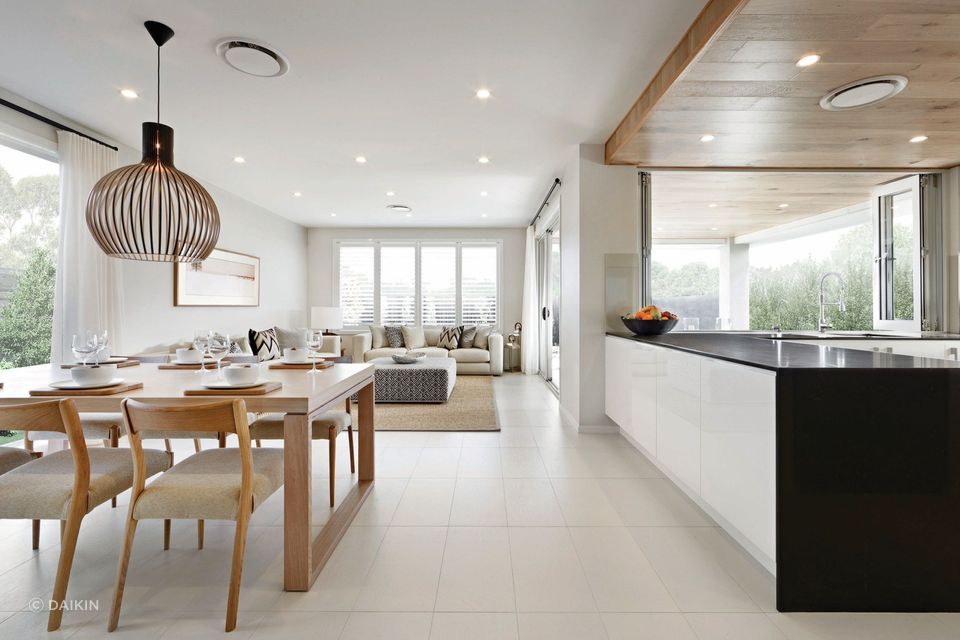 Options like the Inverter Ducted Heat Pump from Daikin fit seamlessly into any living space.