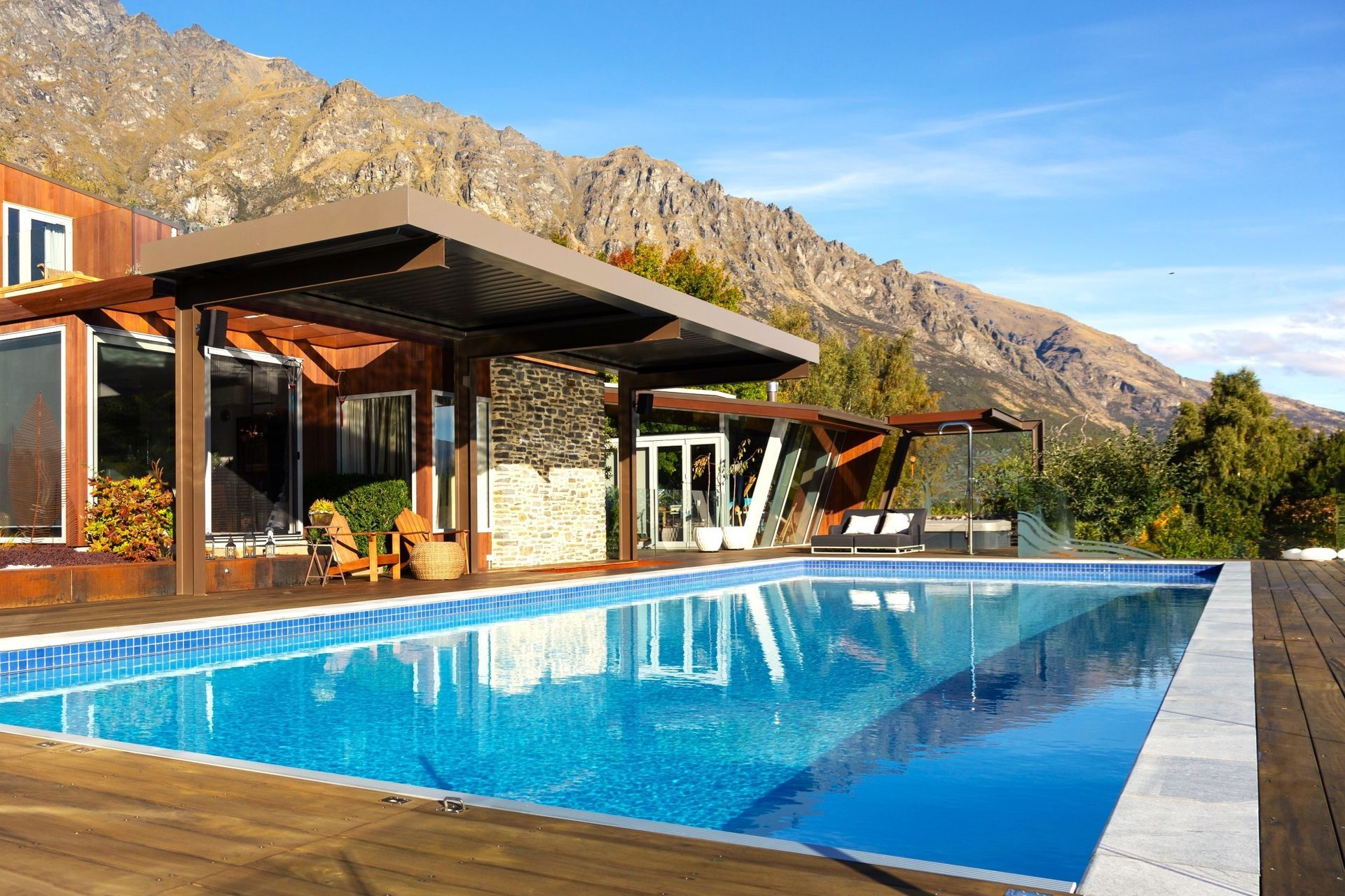 Incorporating a swimming pool into your deck design is a great idea, especially with one as lavish as that at Oraka Estate. | Photography: Marina Matthews Photography