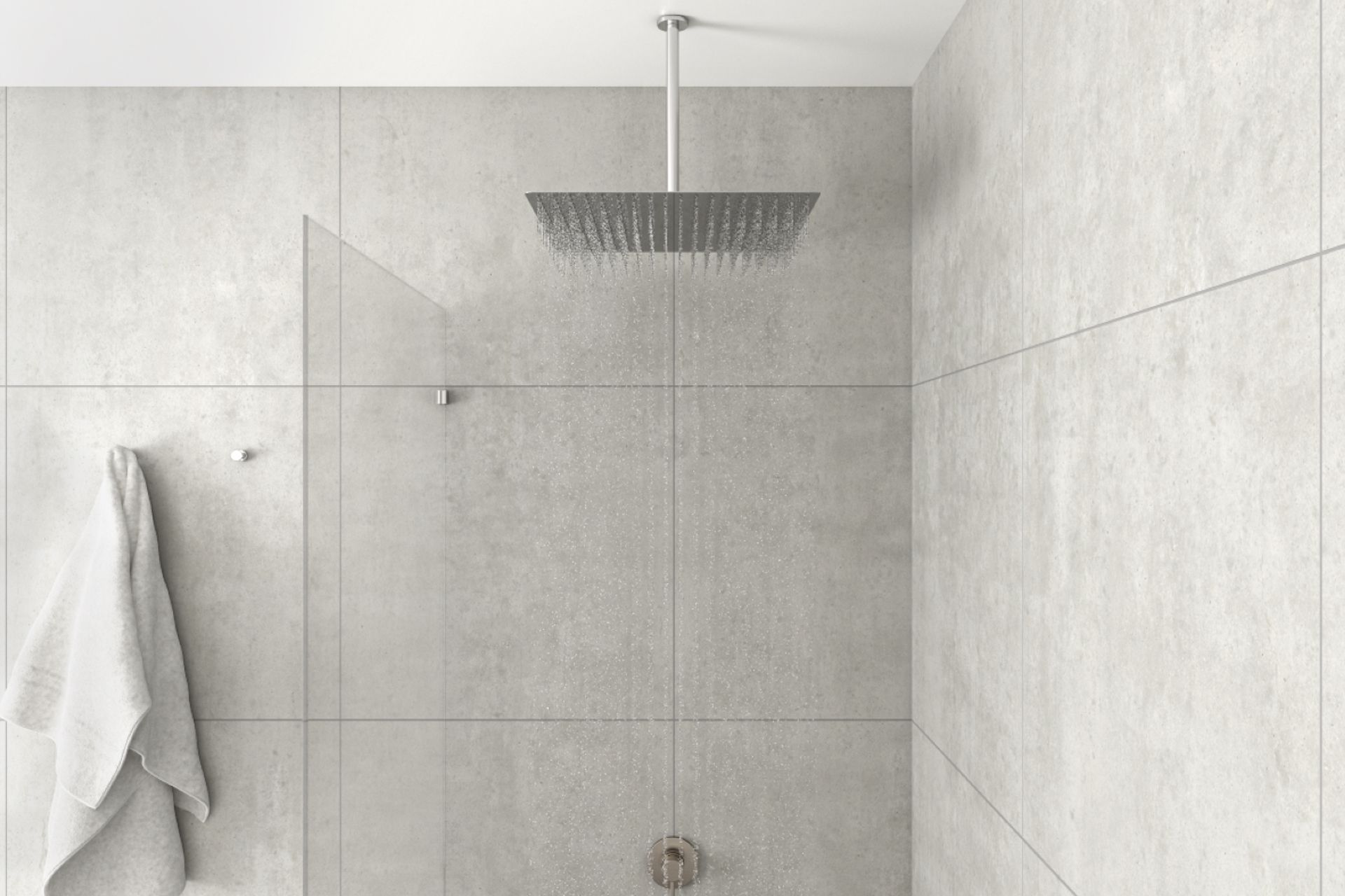 The rainfall shower head of the Elementi Vibrant Showers offers great coverage in a sleek design that is only 2mm thick.