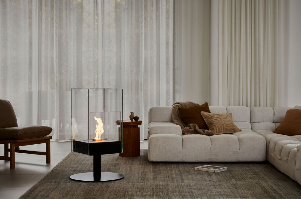 Ethanol fireplaces and fire pits come are available in a range of truly unique designs. Featured product: Ecosmart Orbit Ultramodern Designer Fireplace.