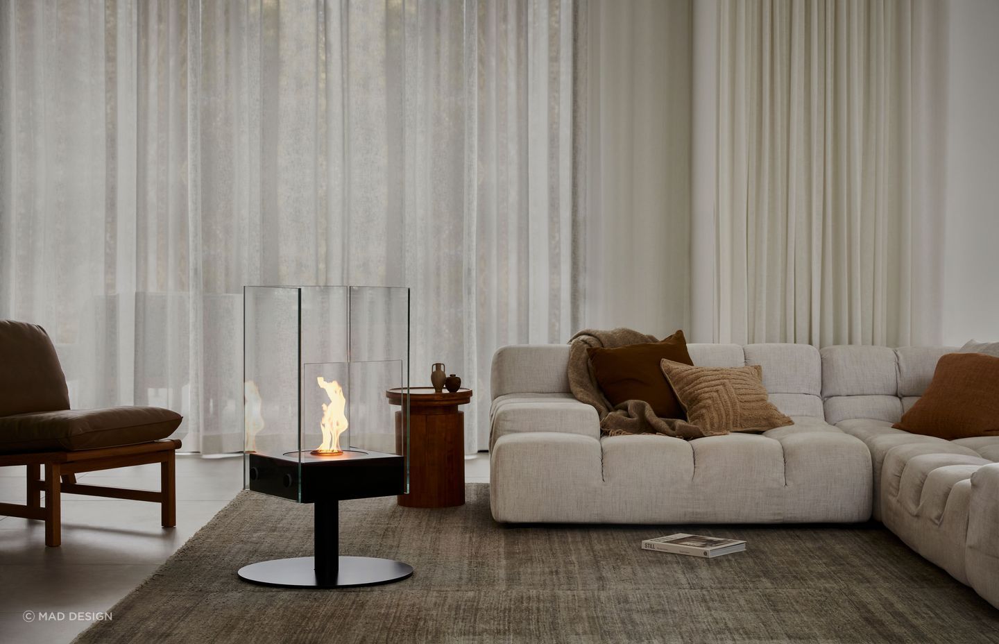 Ethanol fireplaces and fire pits come are available in a range of truly unique designs. Featured product: Ecosmart Orbit Ultramodern Designer Fireplace.