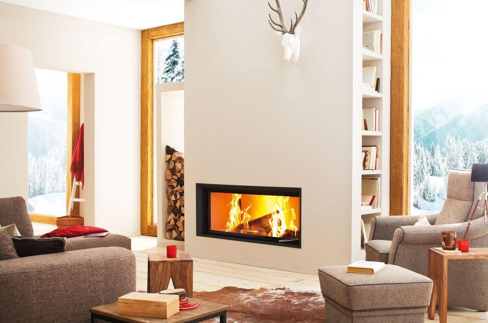 The Euro Brunner Single Sided 101/45 Wood Fireplace is made from refractory concrete which is highly efficient in absorbing heat.