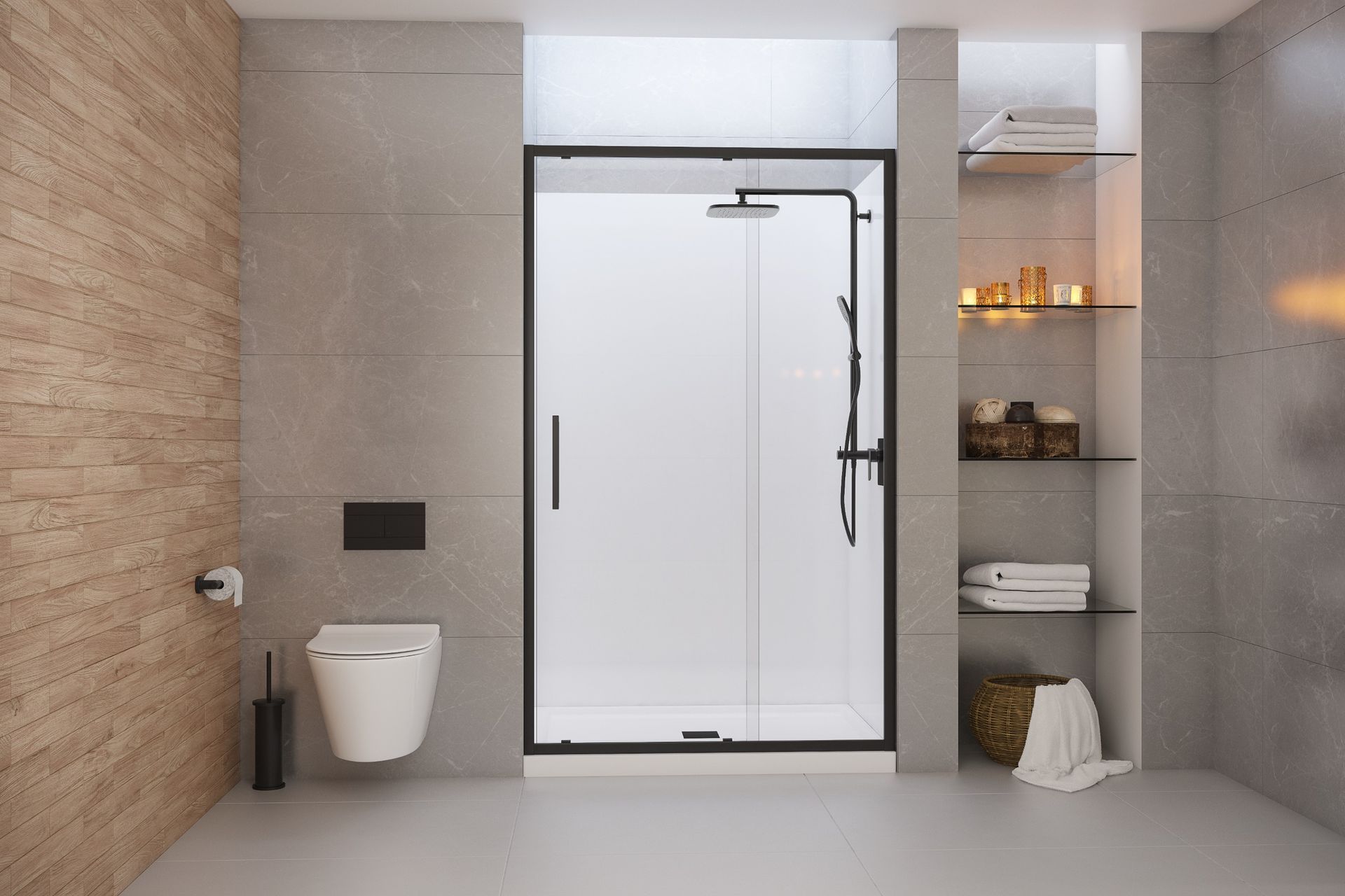 The Elementi Evolve Showers feature safety glass tested to the AS NZS 2208 standard and a 5mm safety lip to help prevent leakage.