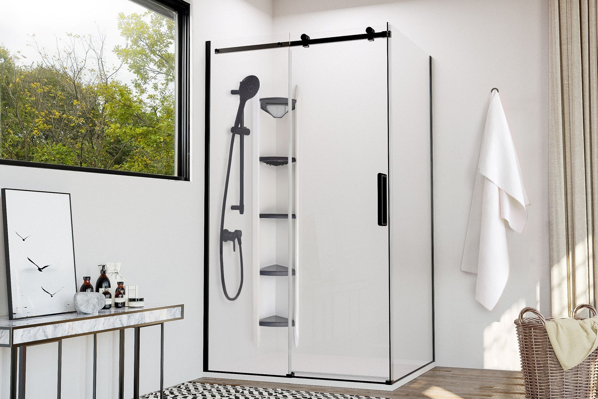A high-quality shower enclosure like the Evora Frameless Shower offers a cosy and luxurious showering experience.