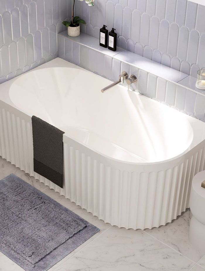 Eleanor Fluted Acrylic Corner Bath, 1500mm
By Fienza