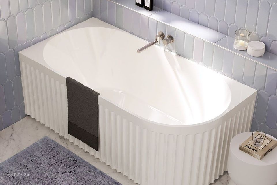 Eleanor Fluted Acrylic Corner Bath, 1500mm
By Fienza