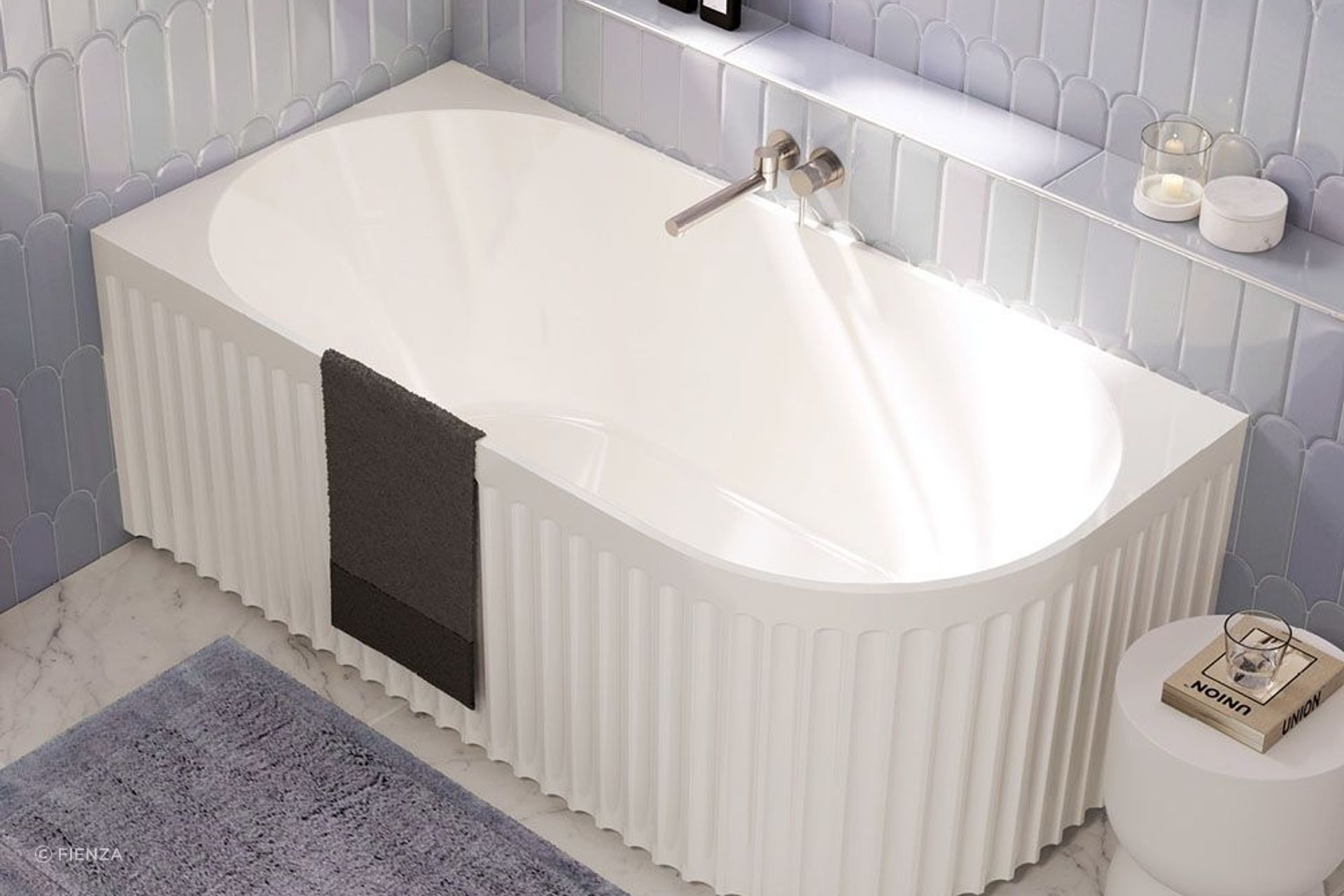Eleanor Fluted Acrylic Corner Bath, 1500mm
By Fienza