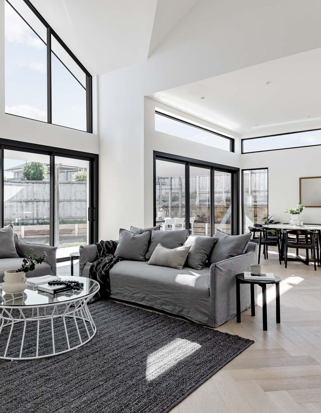 The interior bathes in natural light.