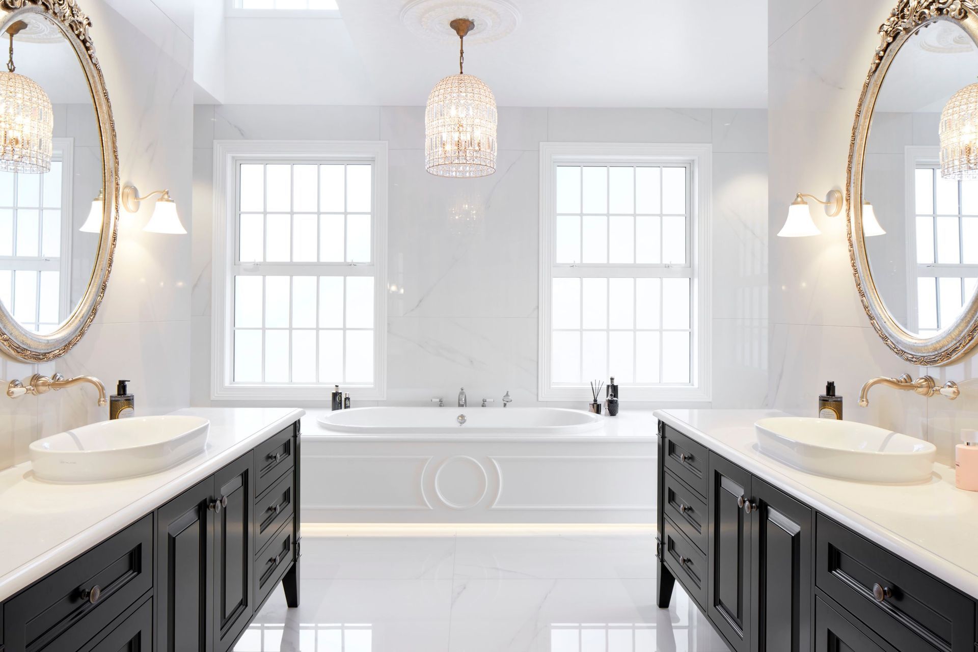 A symmetry of style with this award-winning ensuite in Fendalton.