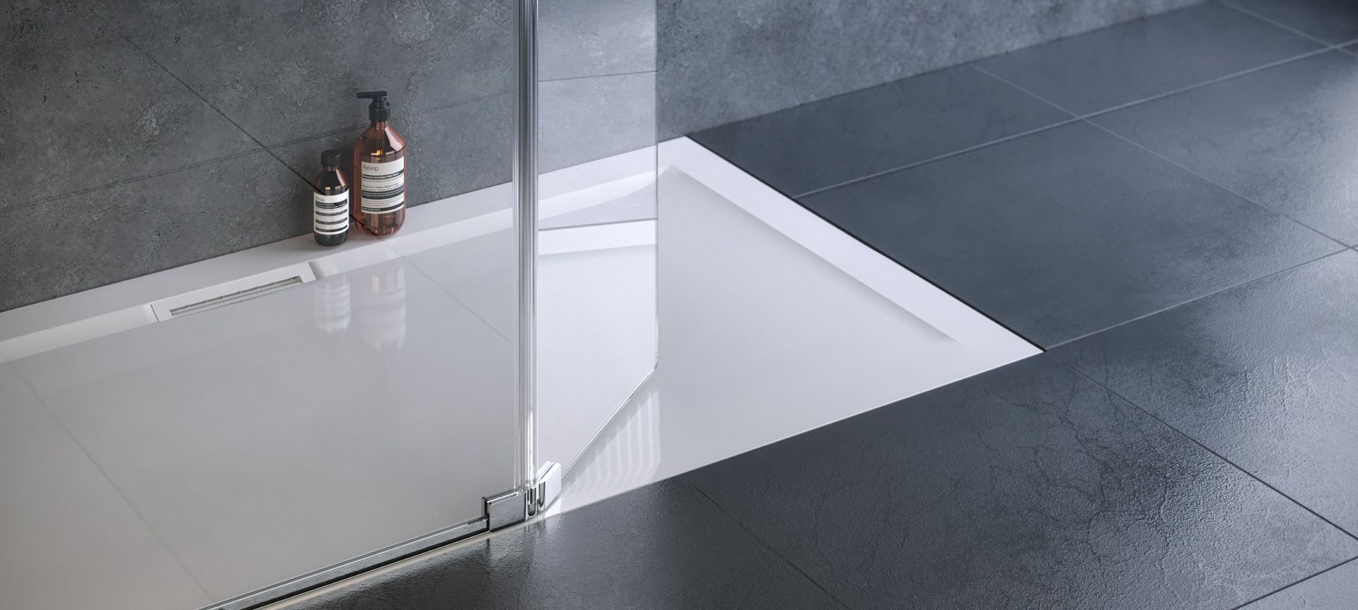 The Flight Tray &amp; Evora Shower Screen from Englefield.