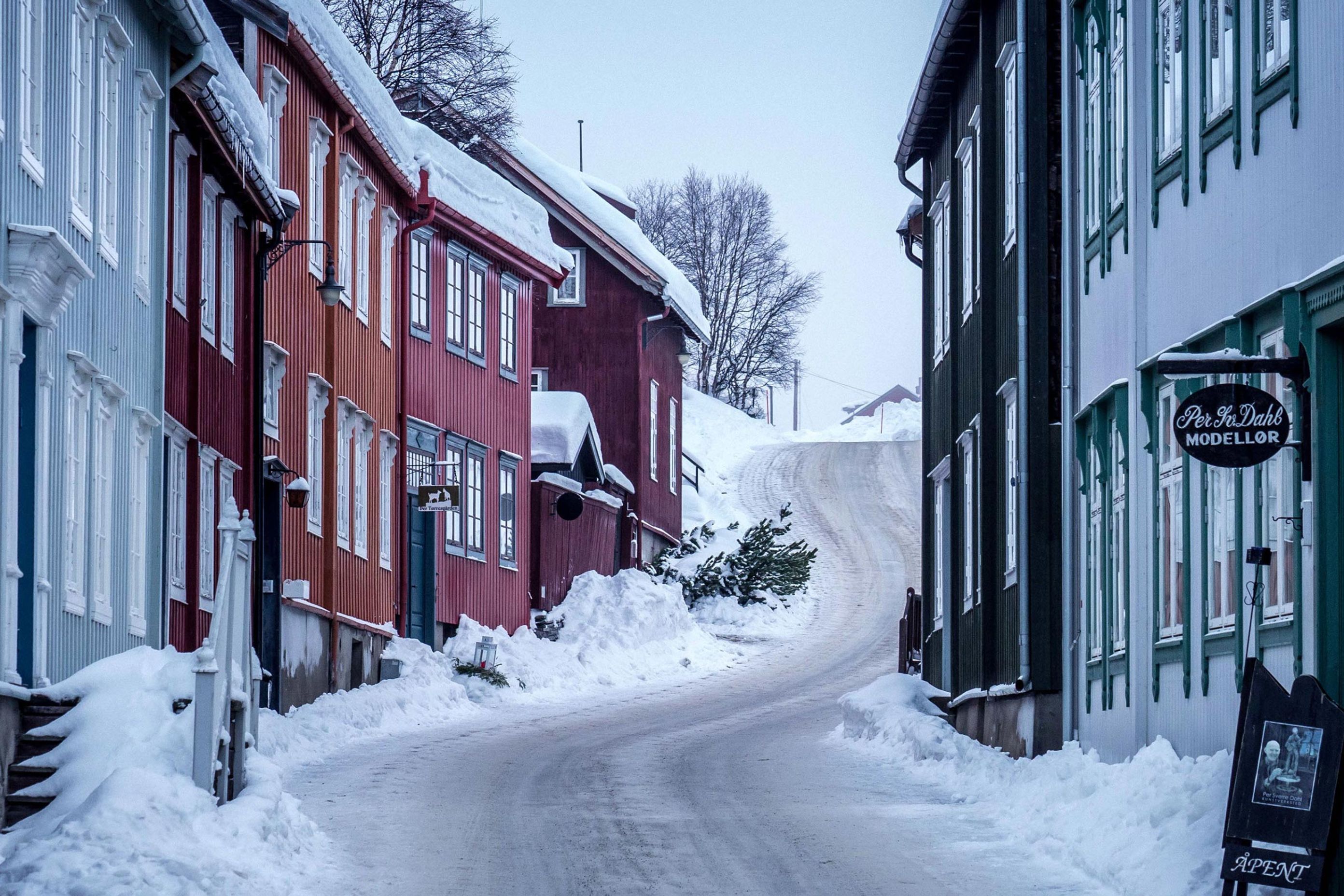 And finally, A snowy street in Røros, the home of HÅG, and one of our main production hubs in the heart of Norway
