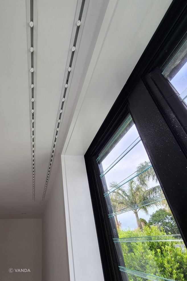 A double track is ideal for accommodating sheer and block out curtains.