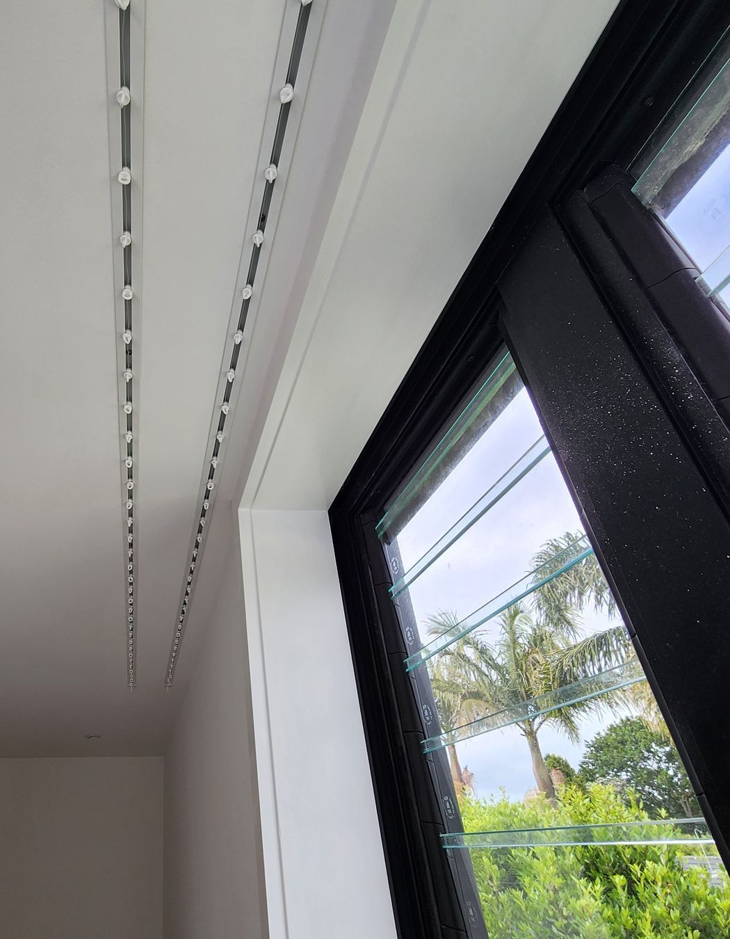 A double track is ideal for accommodating sheer and block out curtains.