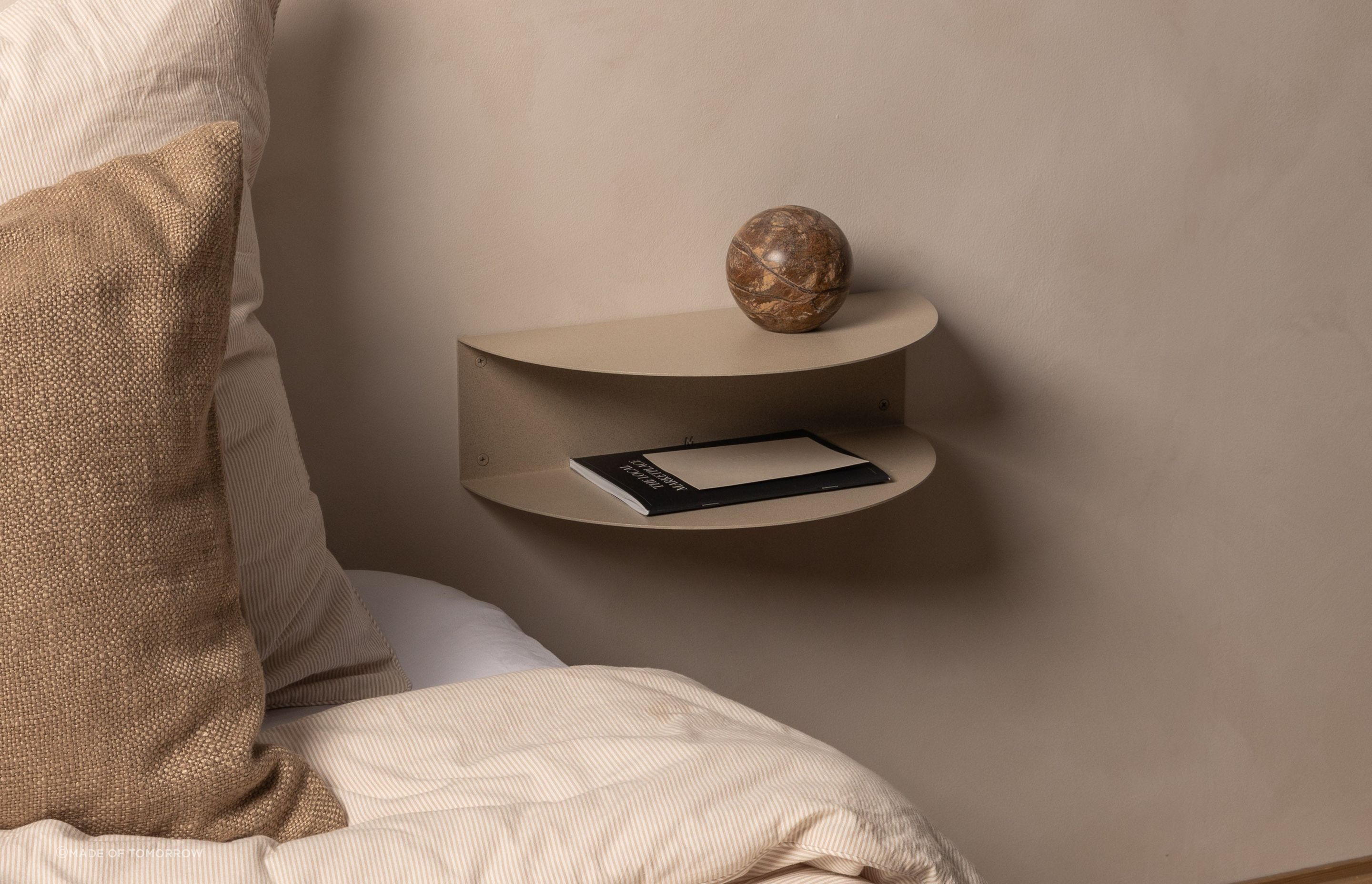 The space-saving and stylish FOLD bedside table that gracefully floats at your bedside.