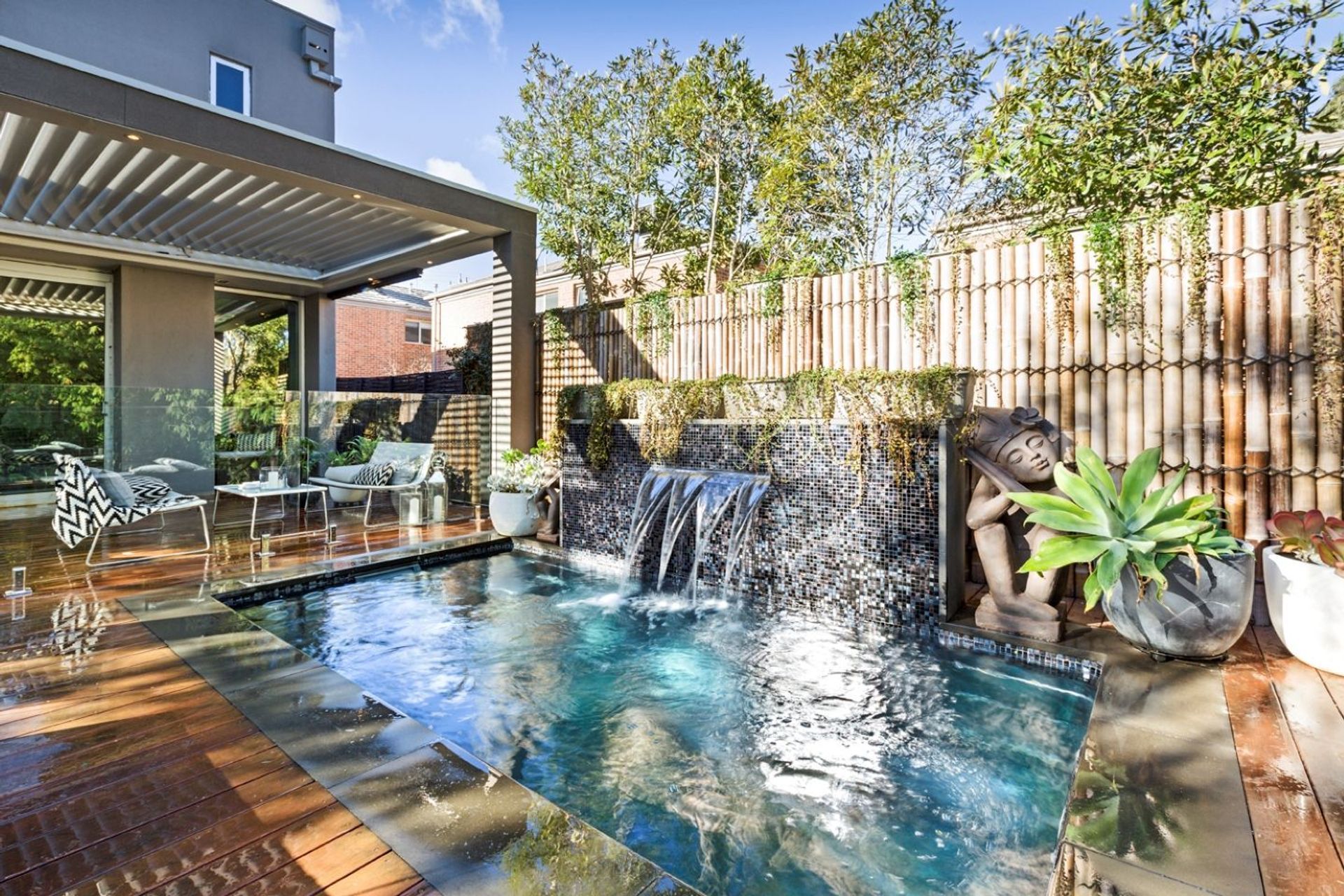 The Freestanding Jaguar Pool by Endless® Pools and Spas is designed to sit on a concrete slab, opening up an array of placement options.