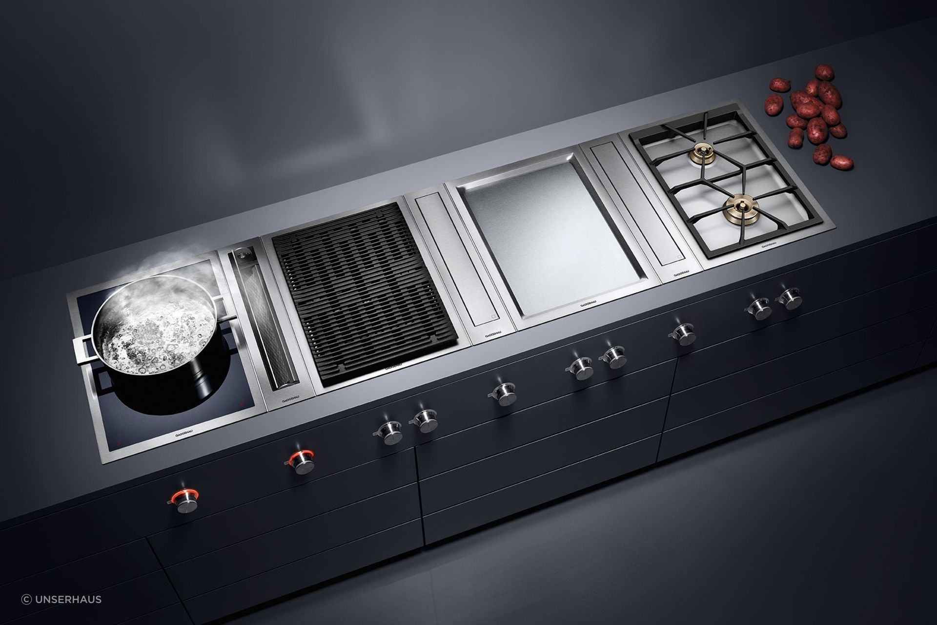 The lavish Vario 400 Series Electric Grill has a lava stone, open cast grill that provides intense heat for perfectly grilled food.