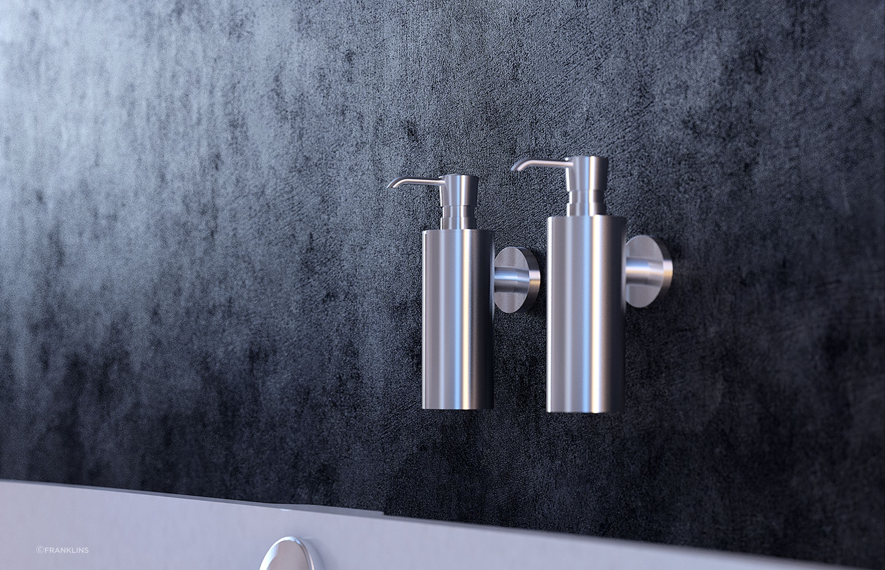 There's no need for unsightly toiletries when you have the Geesa Nemox Stainless Steel Soap Dispensers installed.
