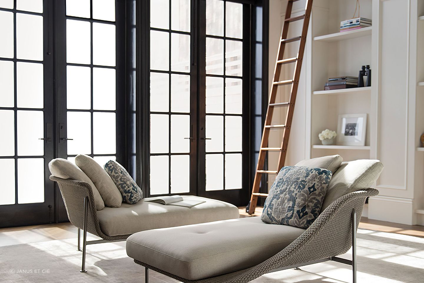 A chaise lounge presents a stylish substitute for a conventional armchair or sofa. Featured product: Gina Recamier Right