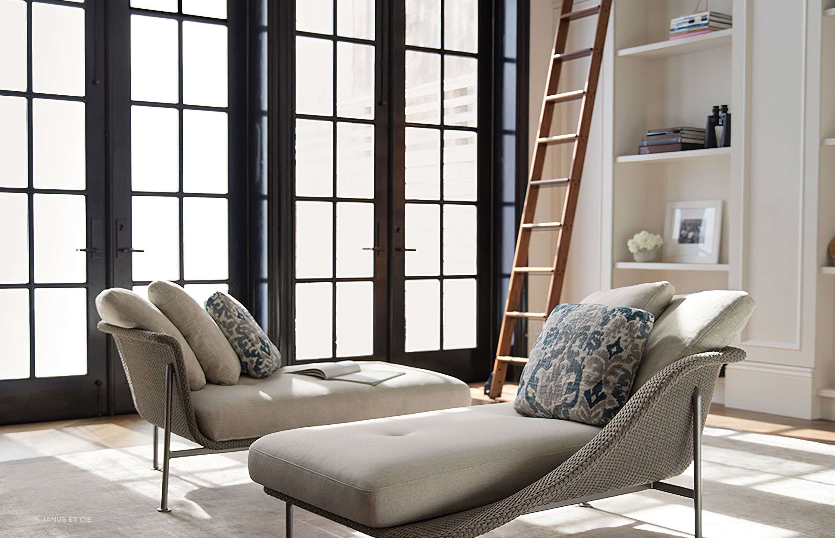 A chaise lounge presents a stylish substitute for a conventional armchair or sofa. Featured product: Gina Recamier Right
