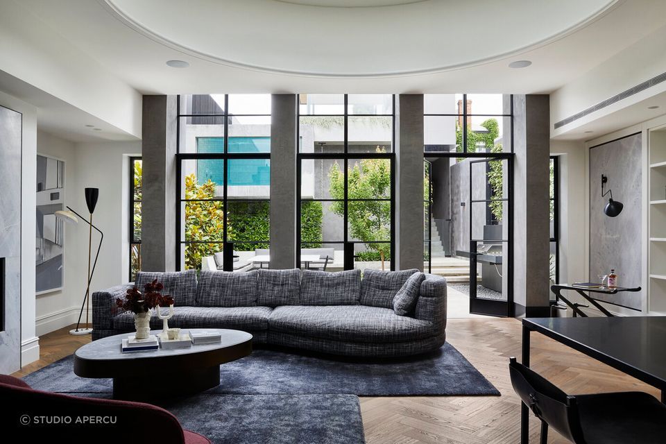 Studio Apercu’s Gallery - Completed Projects by Studio Apercu features a classic art deco apartment with parquetry flooring and classic detailing