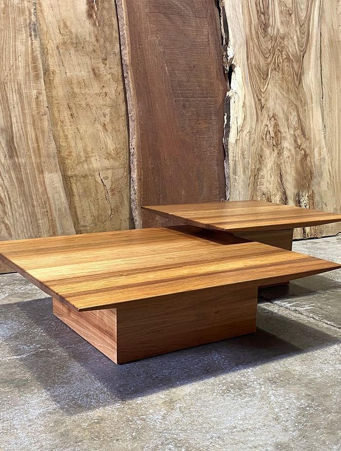 Overlapping surfaces create a striking appearance. Featured product: Kenzo Coffee Table.