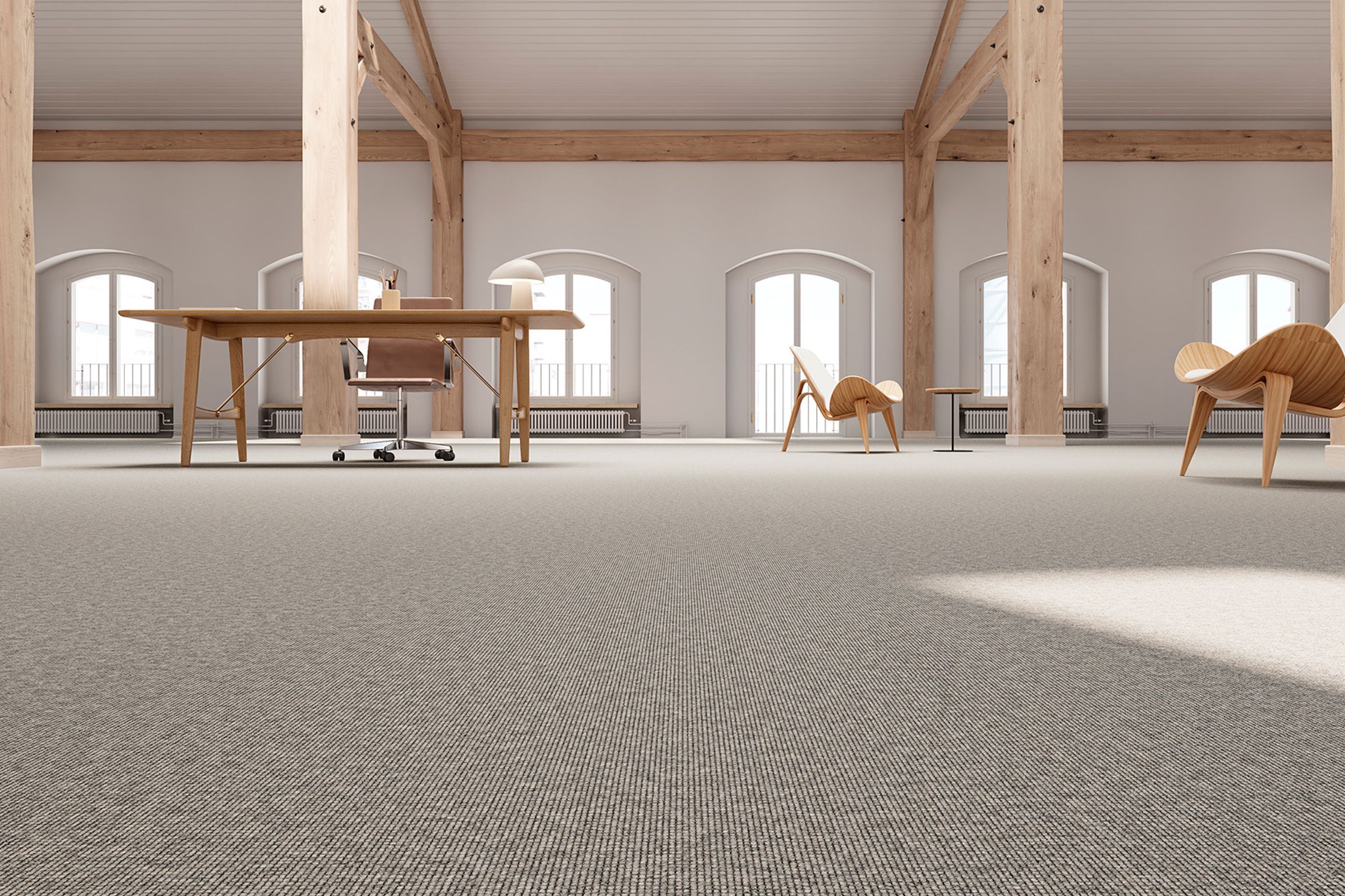 The Højer Kontrakt Wool Blend Broadloom from Fletco Carpets is 80% new wool with 20% nylon for added performance.