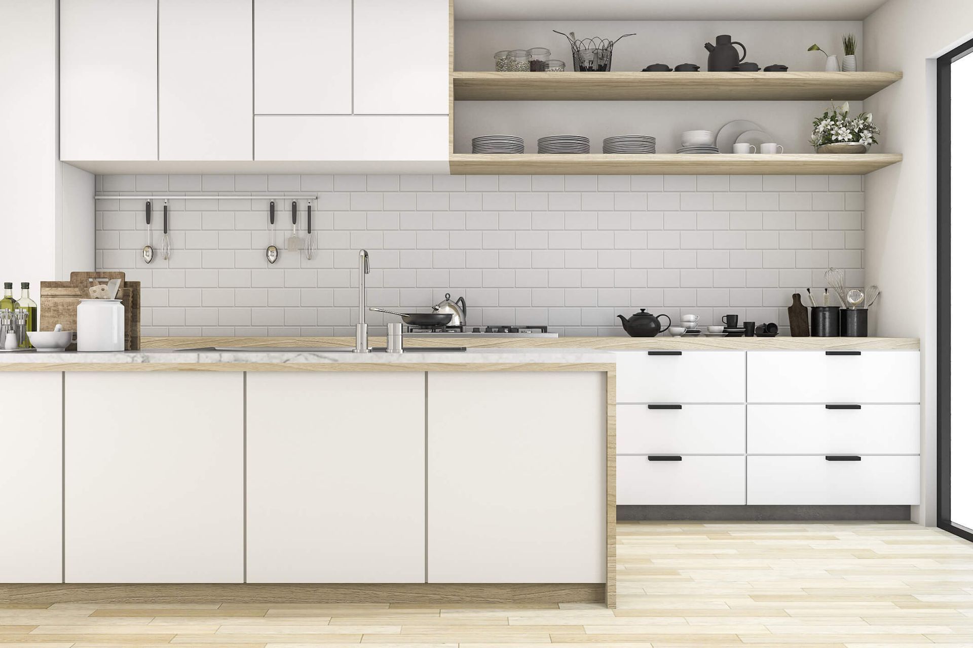 Durable and easy to use, solutions like these HPL Plywood High Pressure Laminate Joinery Panels from PSP make a great choice for a modern kitchen.
