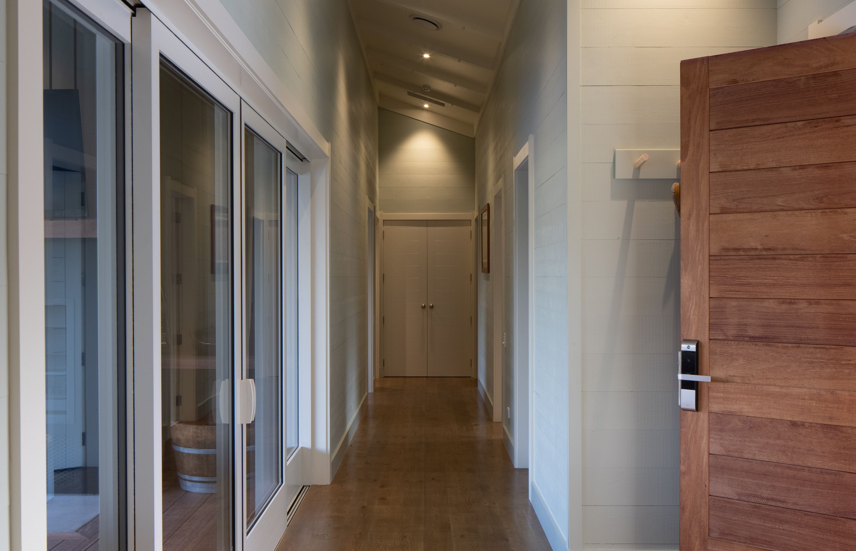 Engineered wooden floors use a veneer of wood on a plywood panel to create the effect of solid wooden floors.