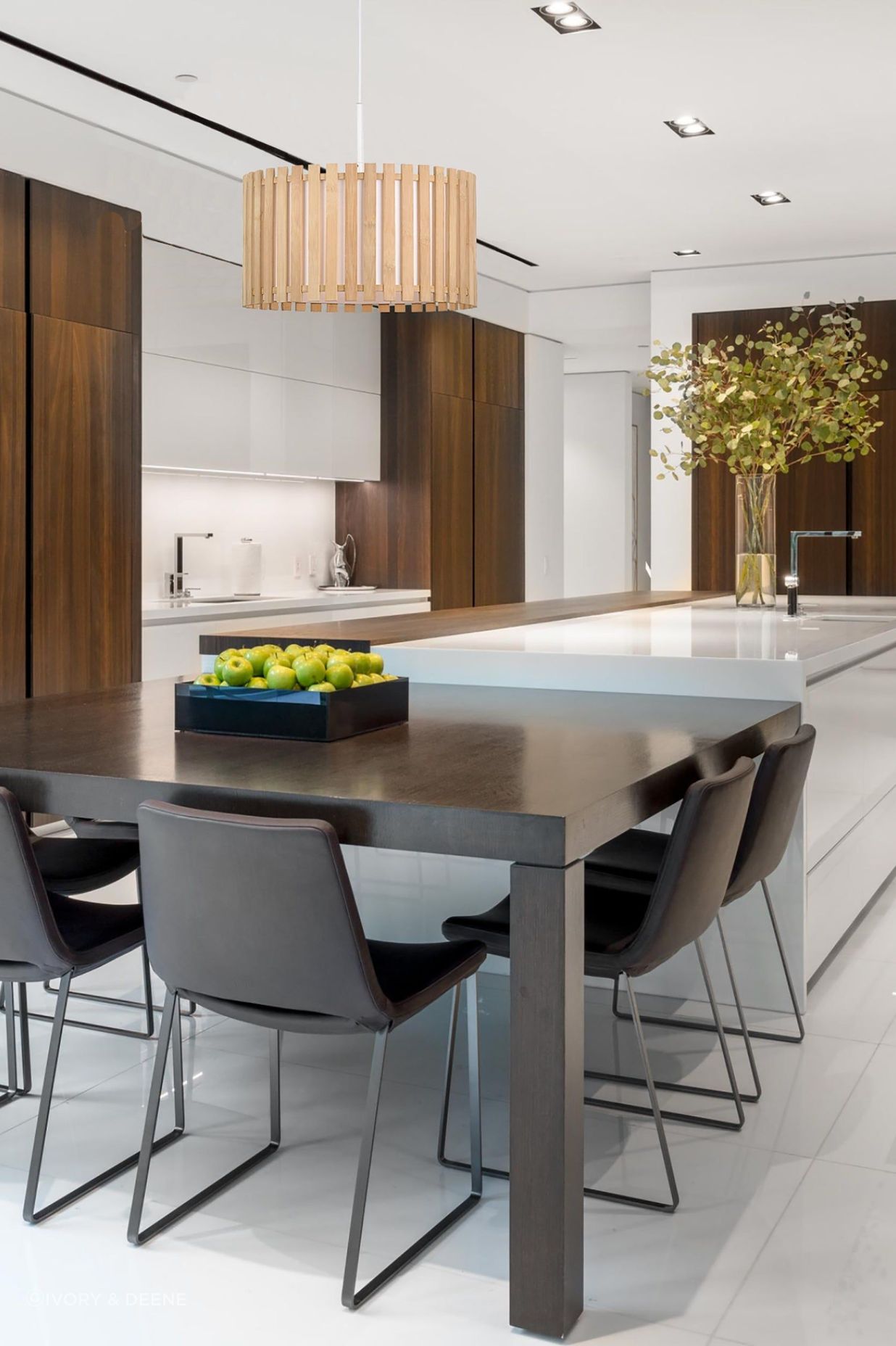 Hampshire | Bamboo Ribbed Drum Pendant Light - Natural by Ivory & Deene