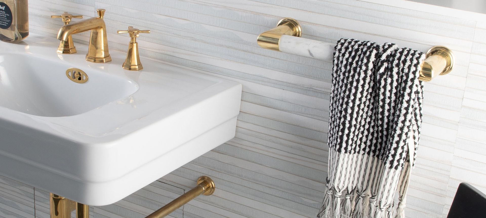 Marble Heated Towel Rails from Hawthorn Hill.