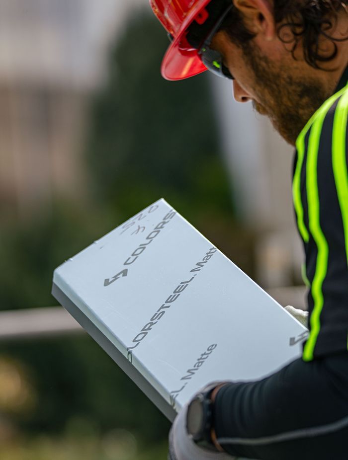 COLORSTEEL sheets are branded to help you ensure the product you specified is genuine.