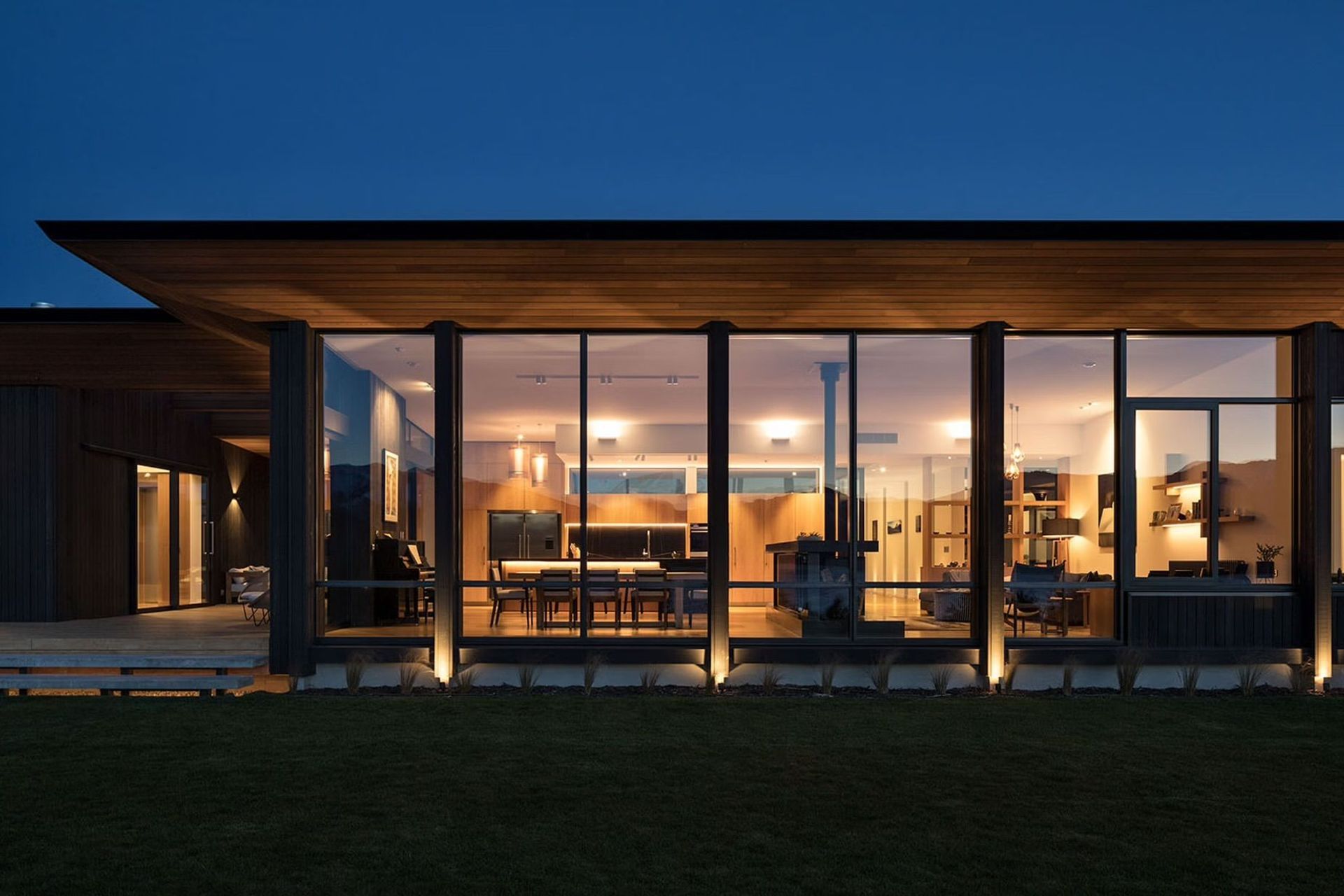 This Wanaka home was designed for air-tightness, subjected to a blow door test to ensure no air would escape through the joinery and doors.