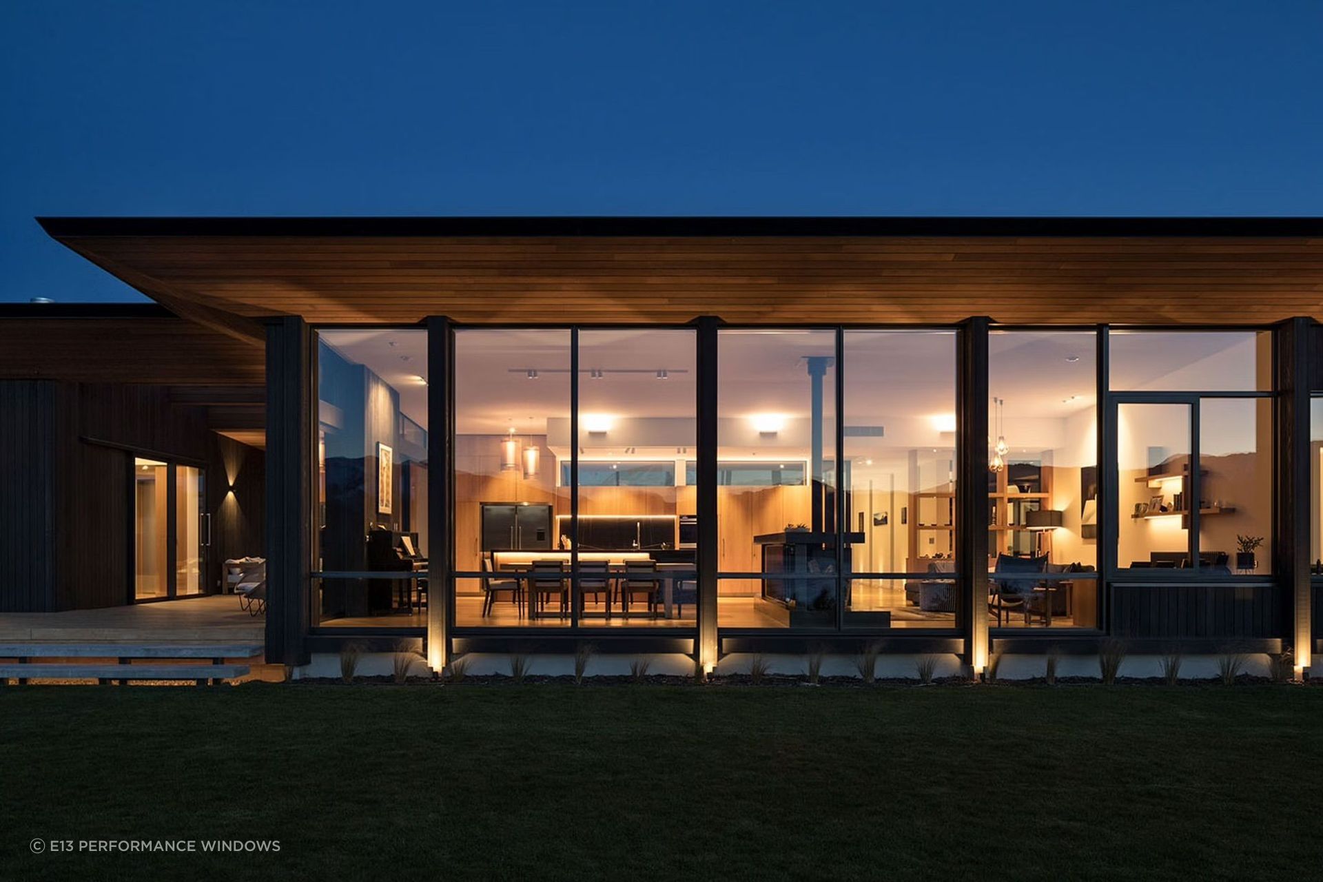 This Wanaka home was designed for air-tightness, subjected to a blow door test to ensure no air would escape through the joinery and doors.