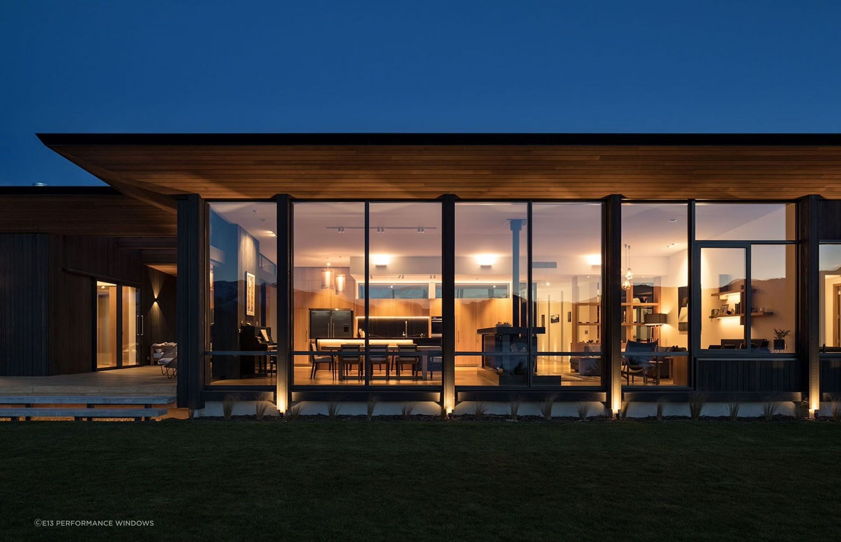 This Wanaka home was designed for air-tightness, subjected to a blow door test to ensure no air would escape through the joinery and doors.