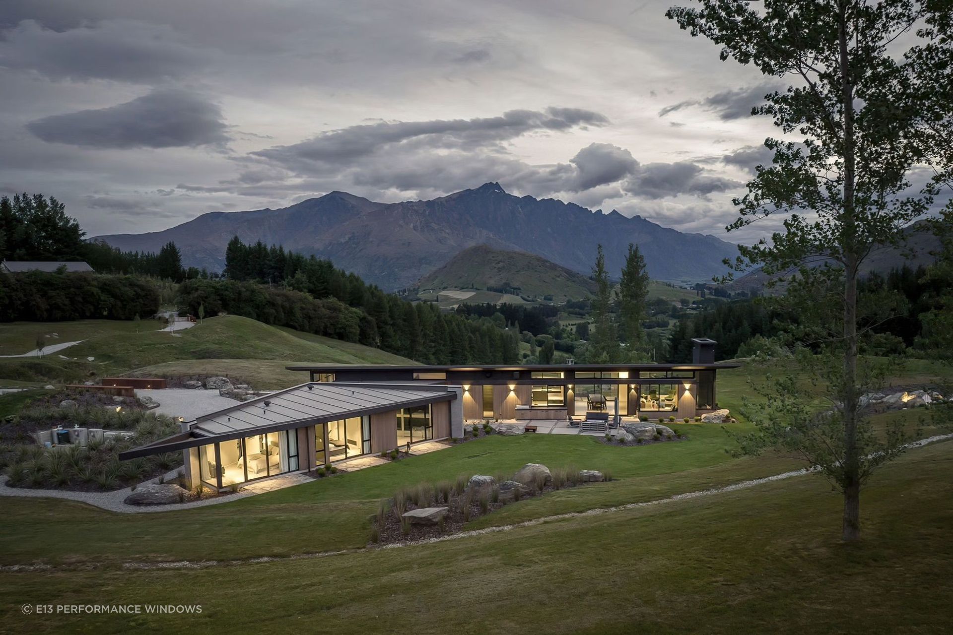 With two air layers, triple glazed windows are extremely efficient insulators. Home designed by Mason & Wales.