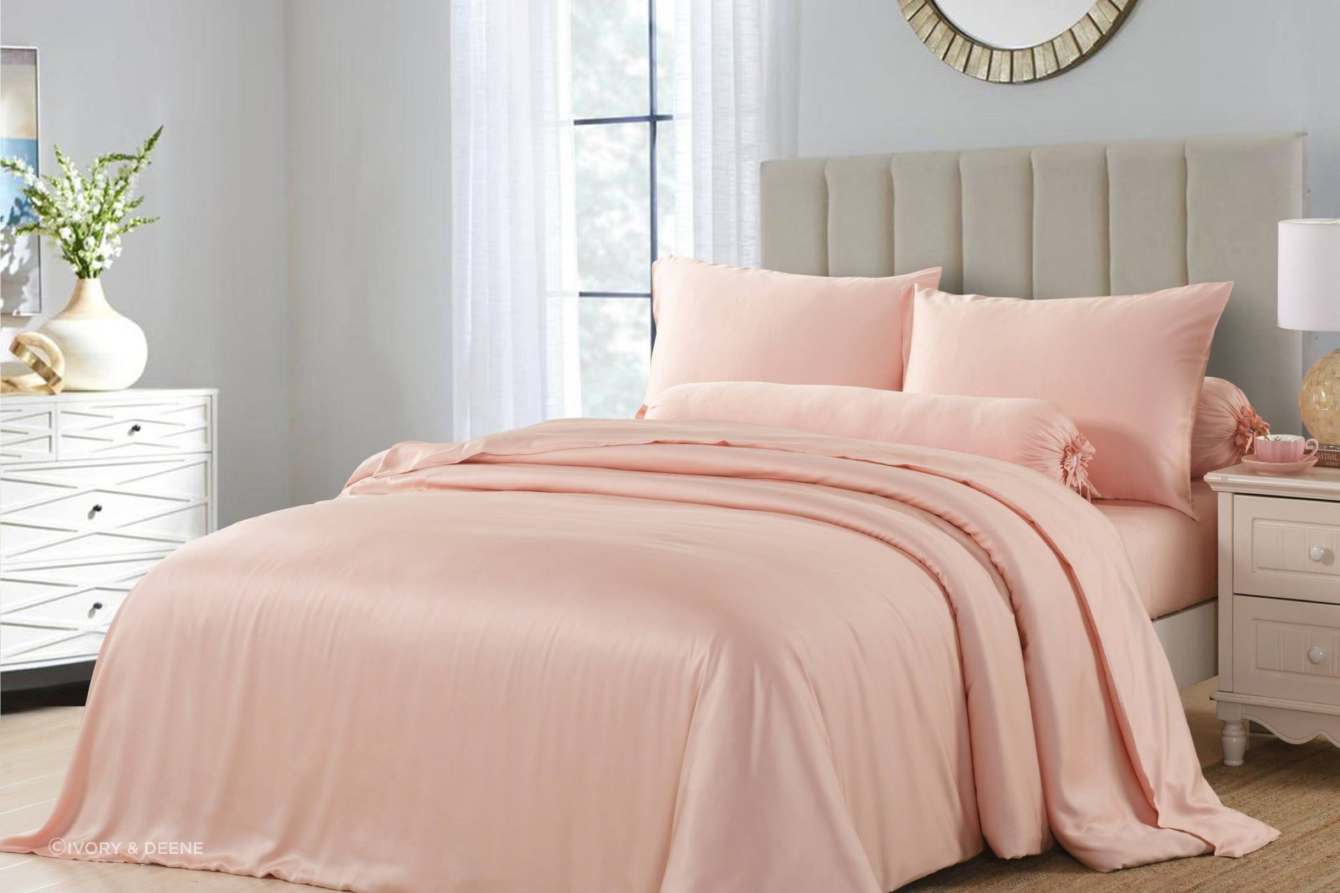 Silky Soft Bamboo Sheet Set - Ivory &amp; Deene