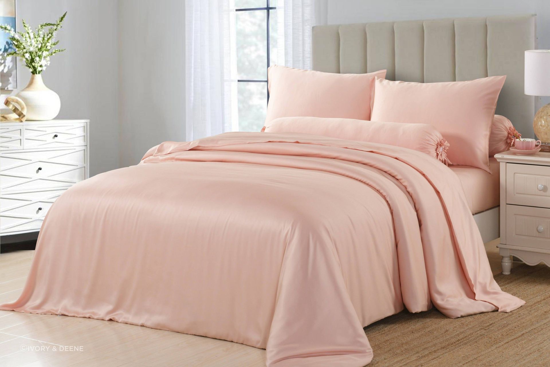 Silky Soft Bamboo Sheet Set - Soft Coral Pink
by Ivory & Deene