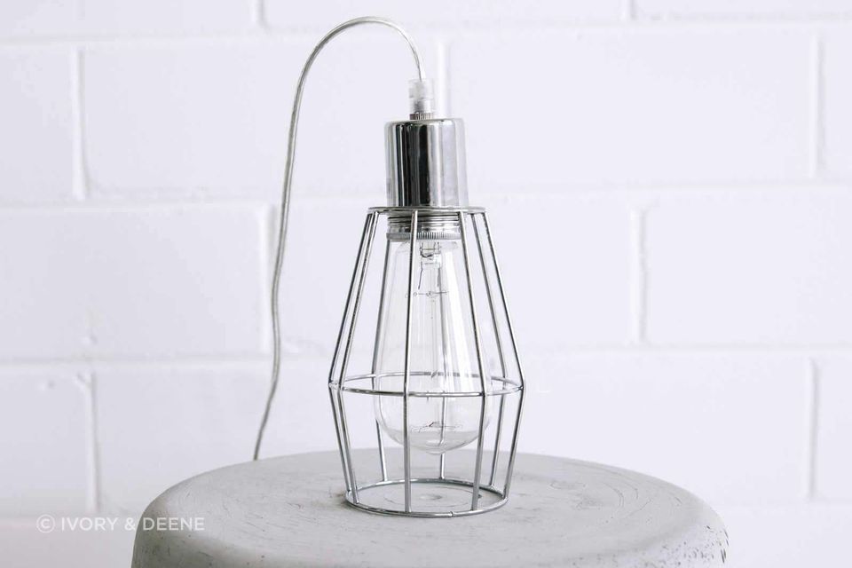 Industrial Cage Light - Chrome
By Ivory &amp; Deene
