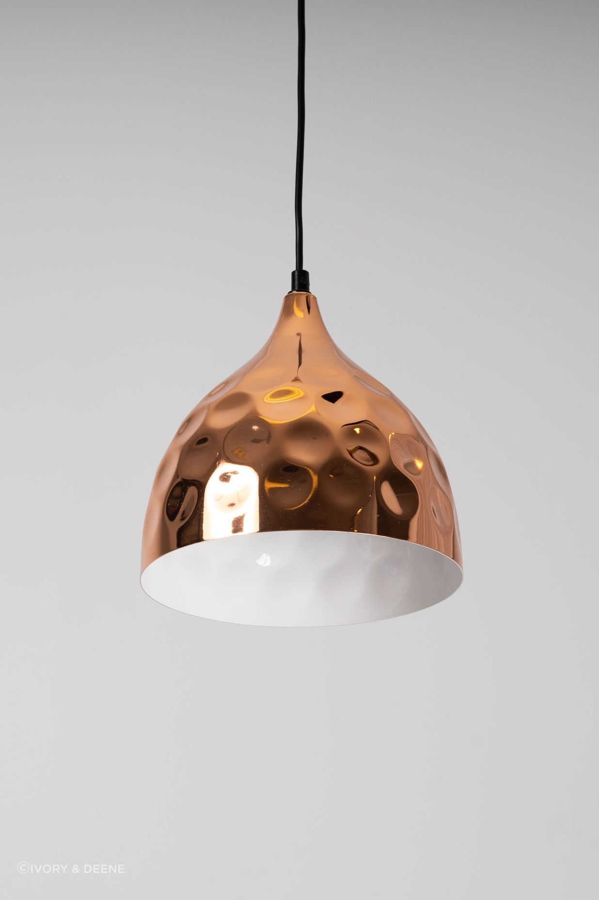 Nora Pendant Light - Hammered Copper
by Ivory & Deene