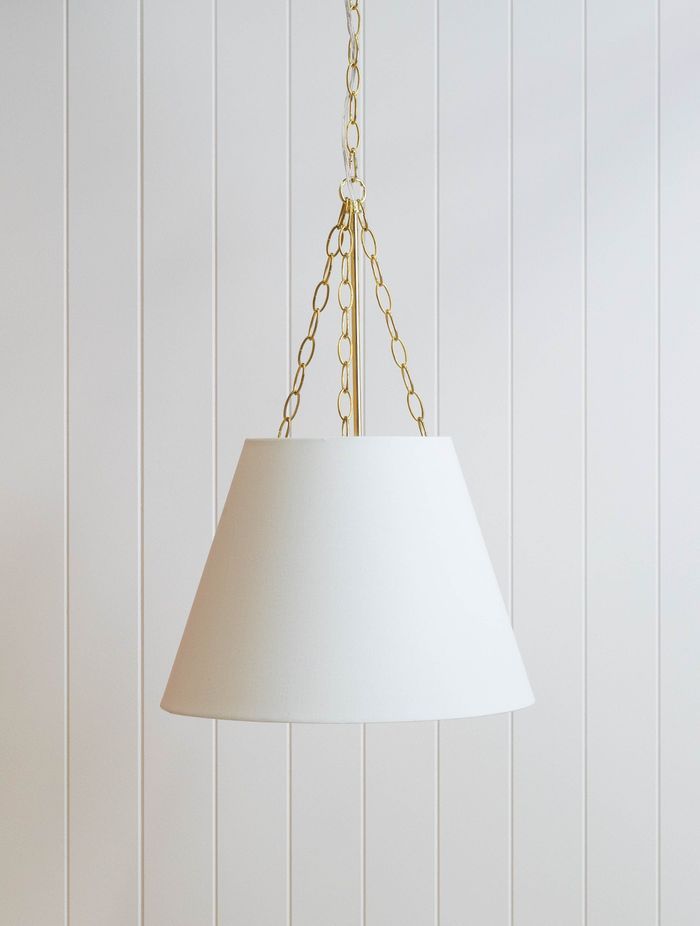 Chloe Pendant Light with Gold Hardware - White
By Ivory & Deene